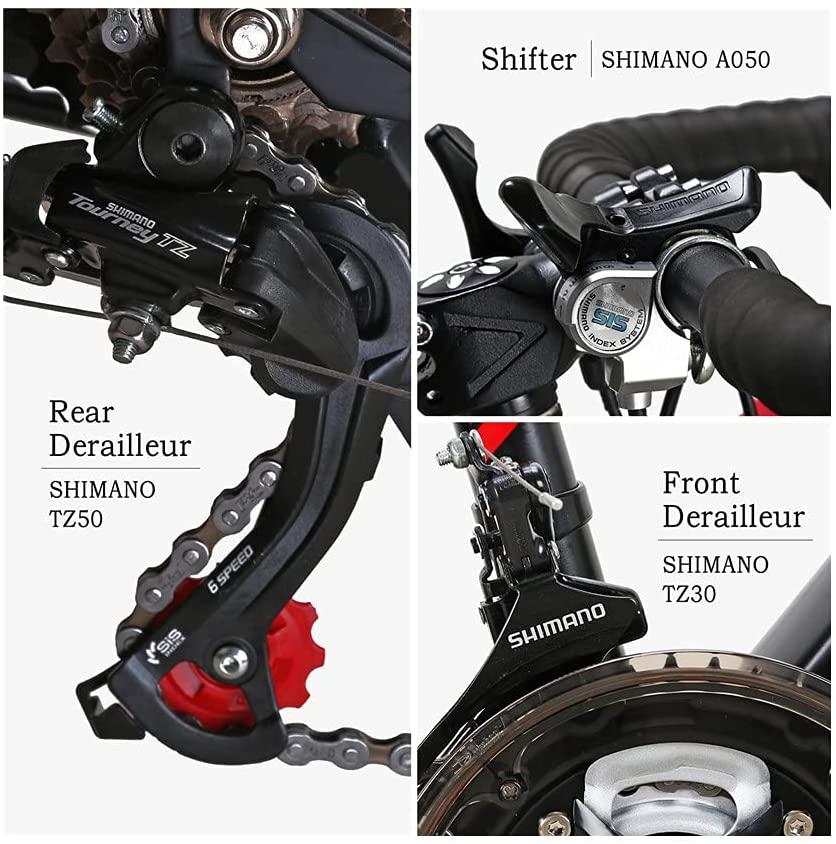 SD XC550 700C Road Bike Steel Frame Mechanical Dual Disc Brake 21 Speed Gear System Adult Road Bicycle BlackRed