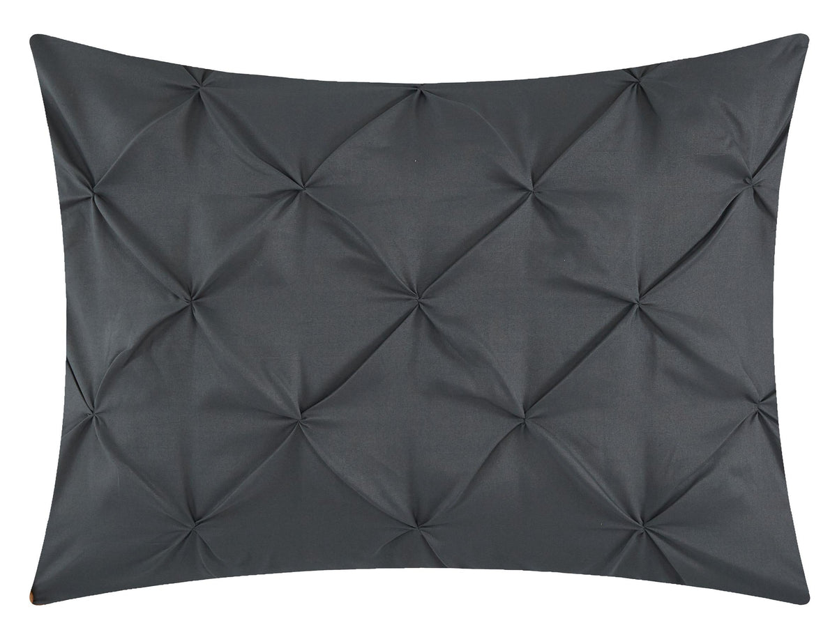 Grand Ave Nexus Pintuck 7-Piece Reversible Comforter Set, Gray