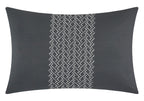 Grand Ave Nexus Pintuck 7-Piece Reversible Comforter Set, Gray