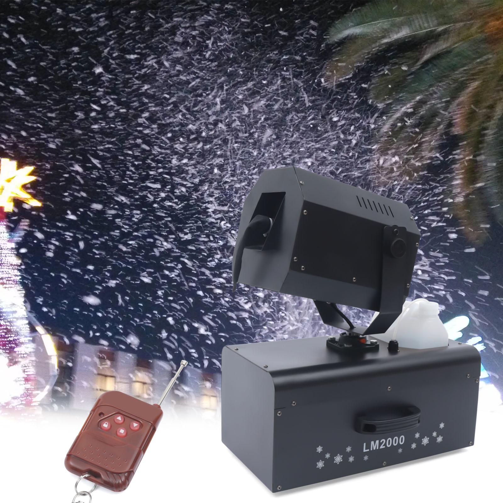Miumaeov 2000W Snowflake Machine with Remote Control Low Noise Snow Effect Machine Portable Fake Snow Making Machine Stage Snow Machines for Parties