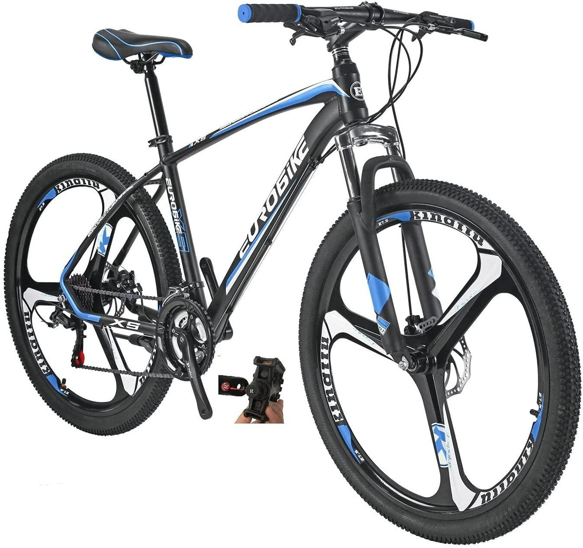 Eurobike HY X5 Aluminum Frame Mountain Bike 27.5 Inch Wheels 21 Speed Adult Bicycle