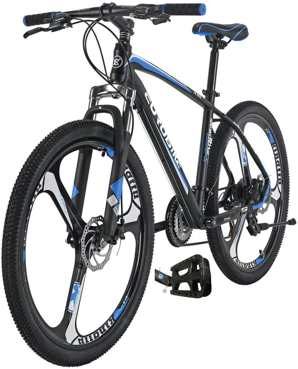 Eurobike HY X5 Aluminum Frame Mountain Bike 27.5 Inch Wheels 21 Speed Adult Bicycle