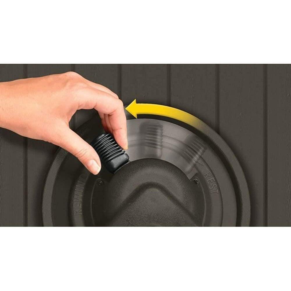 Suncast 125′ Aquawinder Auto Rewind Water Powered Yard Hose Reel, Java (2 Pack)