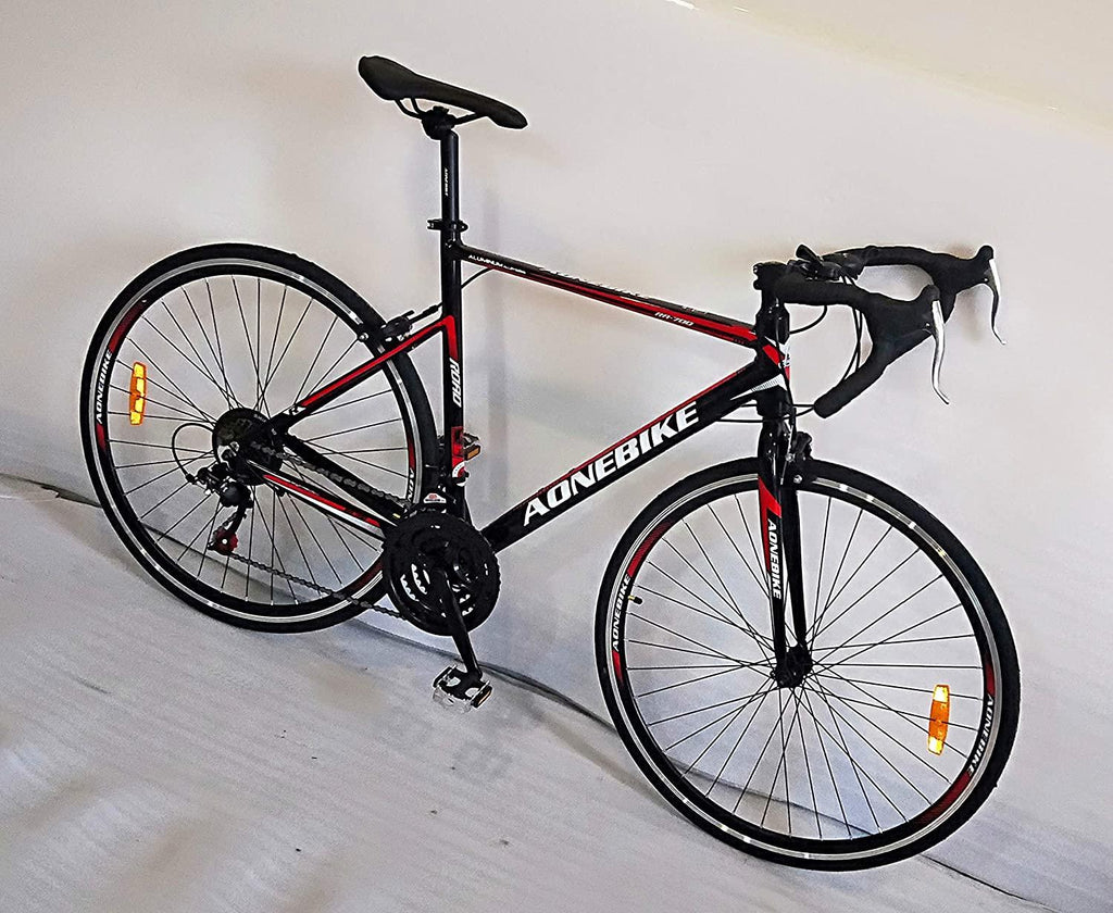 AONE 700C Road Bike 21 Speed Racing Bicycle 53/56cm Alloy Frame (Blue, 56cm)