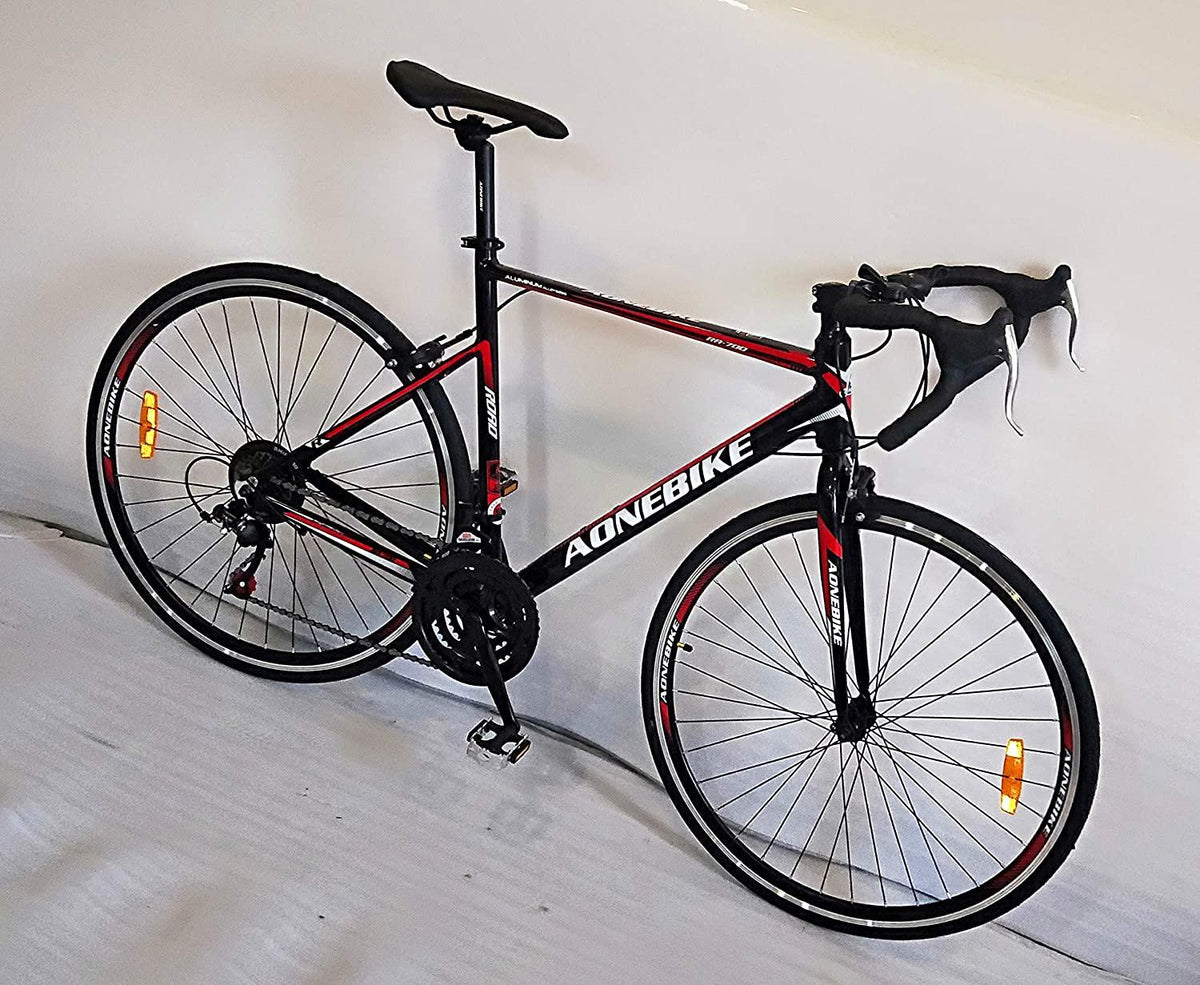 AONE 700C Road Bike 21 Speed Racing Bicycle 53/56cm Alloy Frame (Blue, 56cm)
