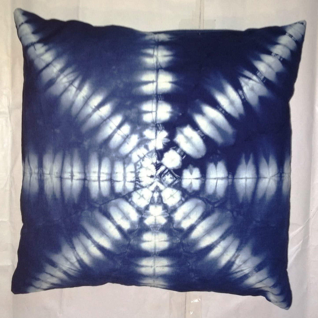 Indigo Colour, Shibori Sofa Cusion Cover, Multicolour Colour Cusion Cover, Decorative Cotton Throw, Tie Dye Shibori Cushion Covers, Bohemian Pillow Shams Outdoor Cushion Cover, Size :16x16 (50)