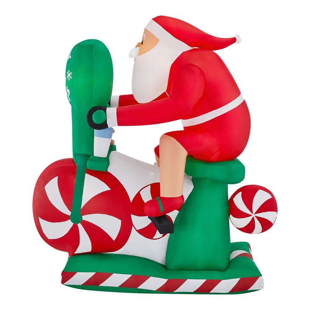 5.5 ft Santa on Stationary Bike Holiday Inflatable