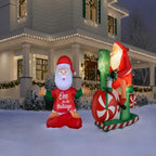 5.5 ft Santa on Stationary Bike Holiday Inflatable