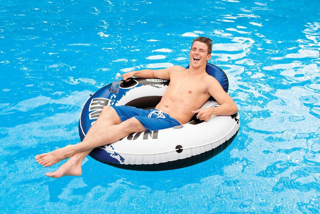 River Run 1 Inflatable Floating Tube Raft for Lake, Pool, Ocean (18 Pack)