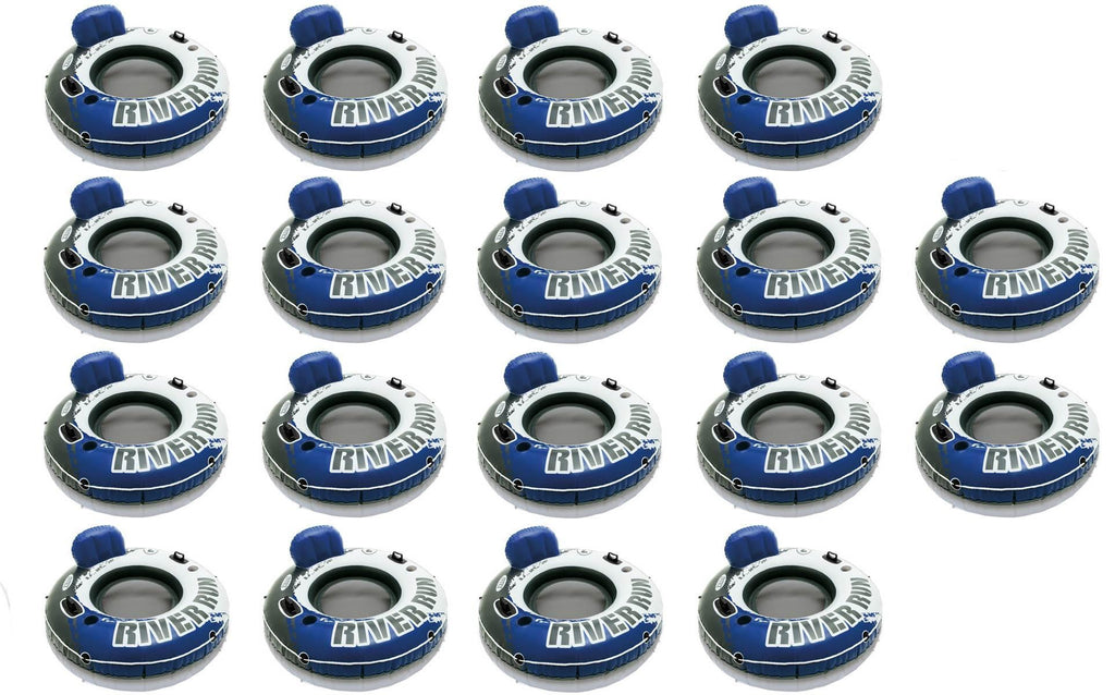 River Run 1 Inflatable Floating Tube Raft for Lake, Pool, Ocean (18 Pack)