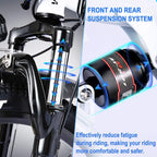 VIVI Folding Electric Bike 350W, Adult Electric Bikes, 26" Mountain Bike with 8Ah Battery, 20 Mph Speed/RecharMilea25 Mile/ 4 WorMode