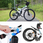 VIVI Folding Electric Bike 350W, Adult Electric Bikes, 26" Mountain Bike with 8Ah Battery, 20 Mph Speed/RecharMilea25 Mile/ 4 WorMode