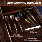 Webster Bristle Dart Board and Solid Wood Cabinet Set