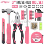Tool Set 25pc Pink Household DIY Tool Kit for Women. Small Mini Tool Box Set of Starter Basic Ladies Tools | 25pc, Household  repair and maintenance, starter tool kit, mini tool set, ladies portable toolbox, DIY Gift