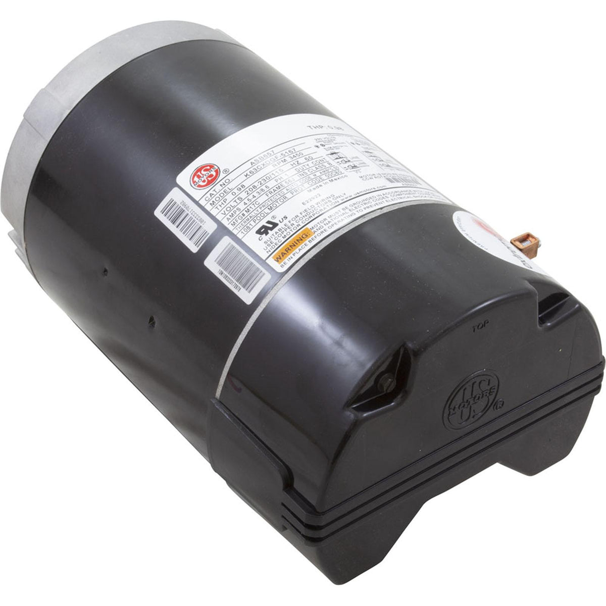 Us Motors Motor, Nidec/USMtr, 0.5hp, 115/230v, 1Spd, 56Jfr, CFace, Thd, Full