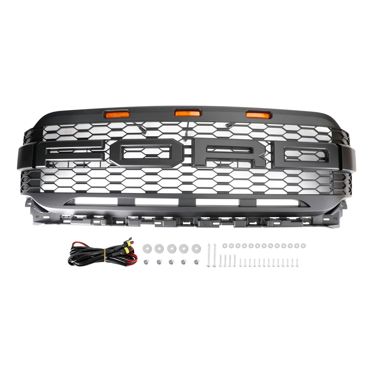 21-23 Ford Raptor Style Replacement Front Bumper Grille Grill W/ LED Generic