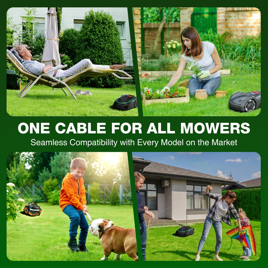 150m/492ft Boundary Cable for Robot Lawnmower, Garden Wire Accessory Set, with 50 Pegs, 10 Cable Connectors, 20 Sets of Connection Terminal, Universal Boundary Wire, Compatible with /Worx