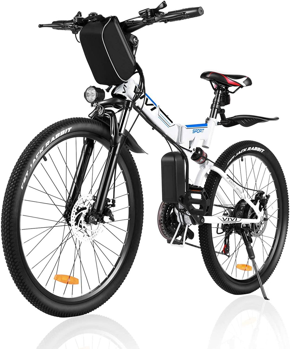 Electric Bike for Adults, VIVI Folding Electric Mountain Bicycle Adults 26 inch E-Bike 350W Motor Professional  21 Speed Gears with Removable36V 8Ah Lithium-Ion Battery