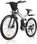 Electric Bike for Adults, VIVI Folding Electric Mountain Bicycle Adults 26 inch E-Bike 350W Motor Professional  21 Speed Gears with Removable36V 8Ah Lithium-Ion Battery
