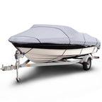 Sportsman 1200 Denier 24 ft. to 26 ft. (Beam Width to 106 in.) Gray V-Hull Runabout Boat Cover Size BT-8
