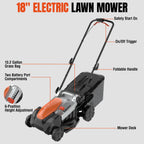 18 Inch Brushless Lawn Mower, 40V Cordless Electric Mower with 6-Position Height Adjustment, Push Mower for Garden Yards, 2×5.0Ah Batteries &amp; Charger Included