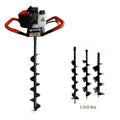 dyrabrest 52cc 2.3hp gas powered post hole digger ground fence 2-stroke single cylinder gasoline engine with earth auger drill 4"/6"/8" bits
