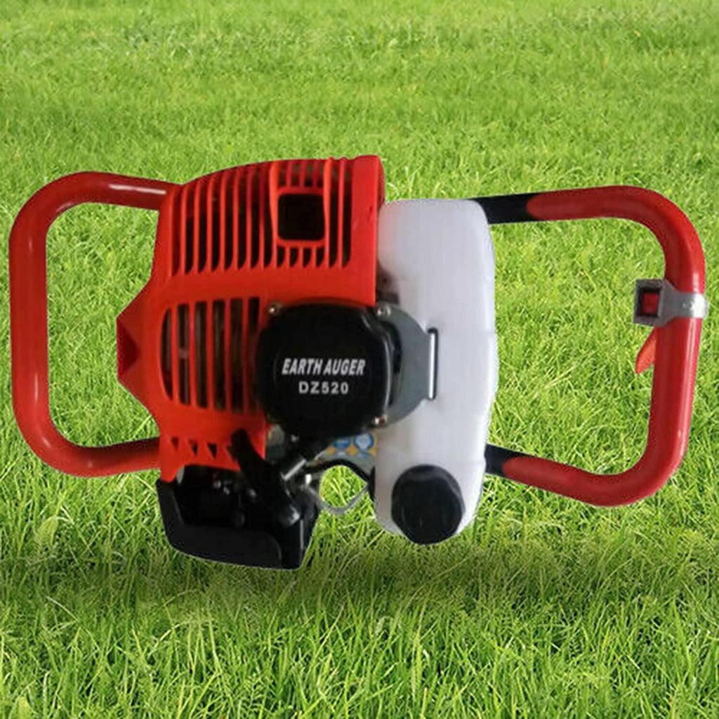 dyrabrest 52cc 2.3hp gas powered post hole digger ground fence 2-stroke single cylinder gasoline engine with earth auger drill 4"/6"/8" bits