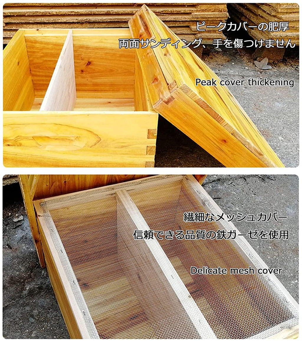 yyhj 10 frame beehive,wooden flow bee hive boxes house,bee box supplies starter kit,dipped in 100% beeswax,includes wooden frames &amp; waxed foundations,for beginner,honey bee hives
