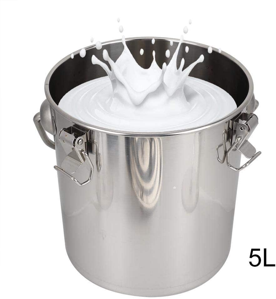 heepdd milking machine, portable electric cow milker milking kit with 2 teat cups adjustable vacuum pump box 5l stainless steel milk bucket 100-240v