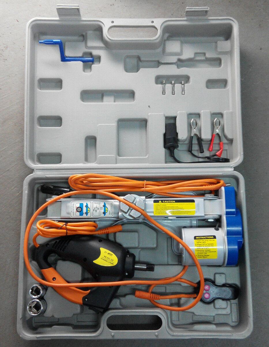 Electric Car Jack 1.5 Ton DC 12v Automatic SUV Lift Scissor Wire Repair Tool