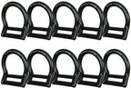 Fusion Climb Bent Aluminum Slotted Light Weight D-Ring for 1 3/4" Webbing Matte Black 10-Pack