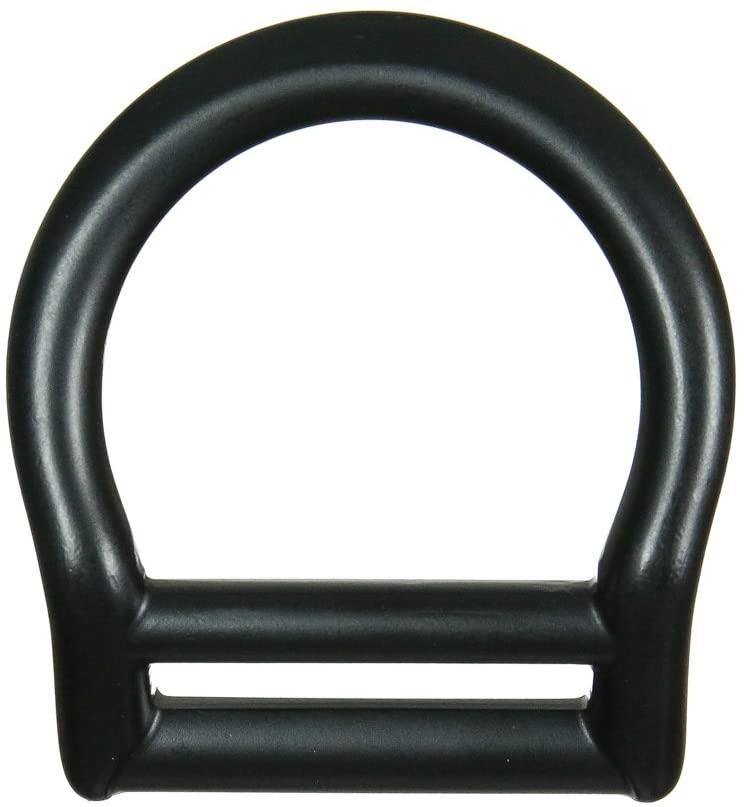 Fusion Climb Bent Aluminum Slotted Light Weight D-Ring for 1 3/4" Webbing Matte Black 10-Pack