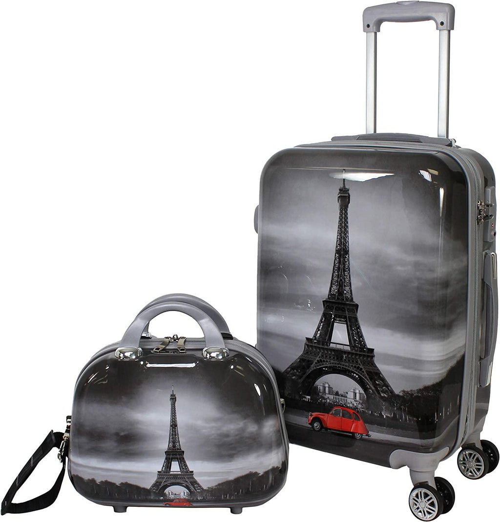 Destination Collection 2-Piece Carry-On Luggage Set, Paris, One Size