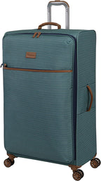Beach Stripes 34" Softside Checked 8 Wheel Spinner, Teal