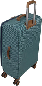 Beach Stripes 30" Softside Checked 8 Wheel Spinner, Teal