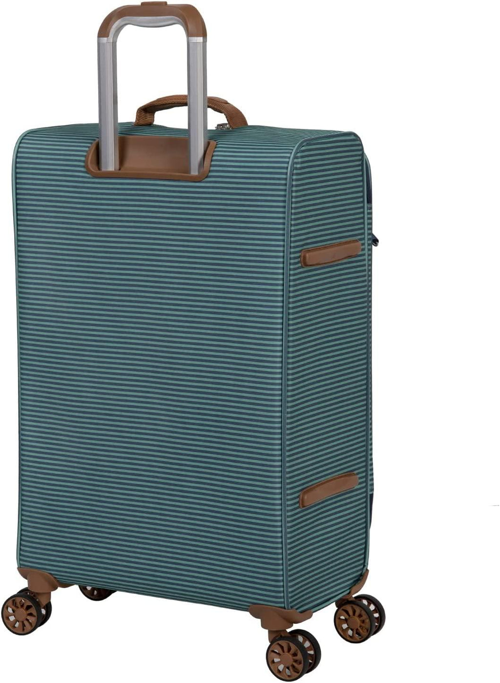 Beach Stripes 34" Softside Checked 8 Wheel Spinner, Teal