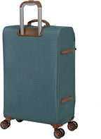 Beach Stripes 34" Softside Checked 8 Wheel Spinner, Teal