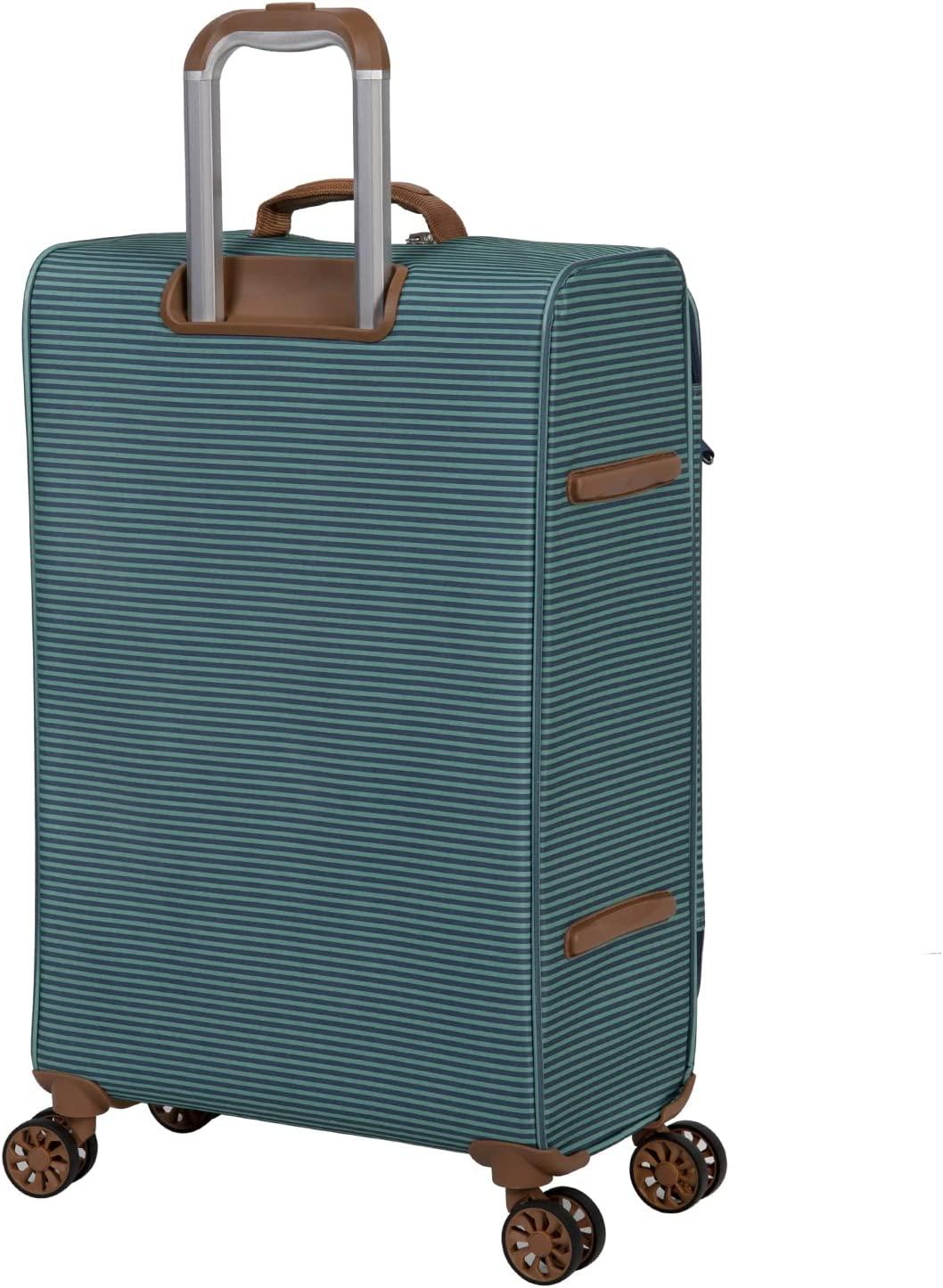 Beach Stripes 30" Softside Checked 8 Wheel Spinner, Teal