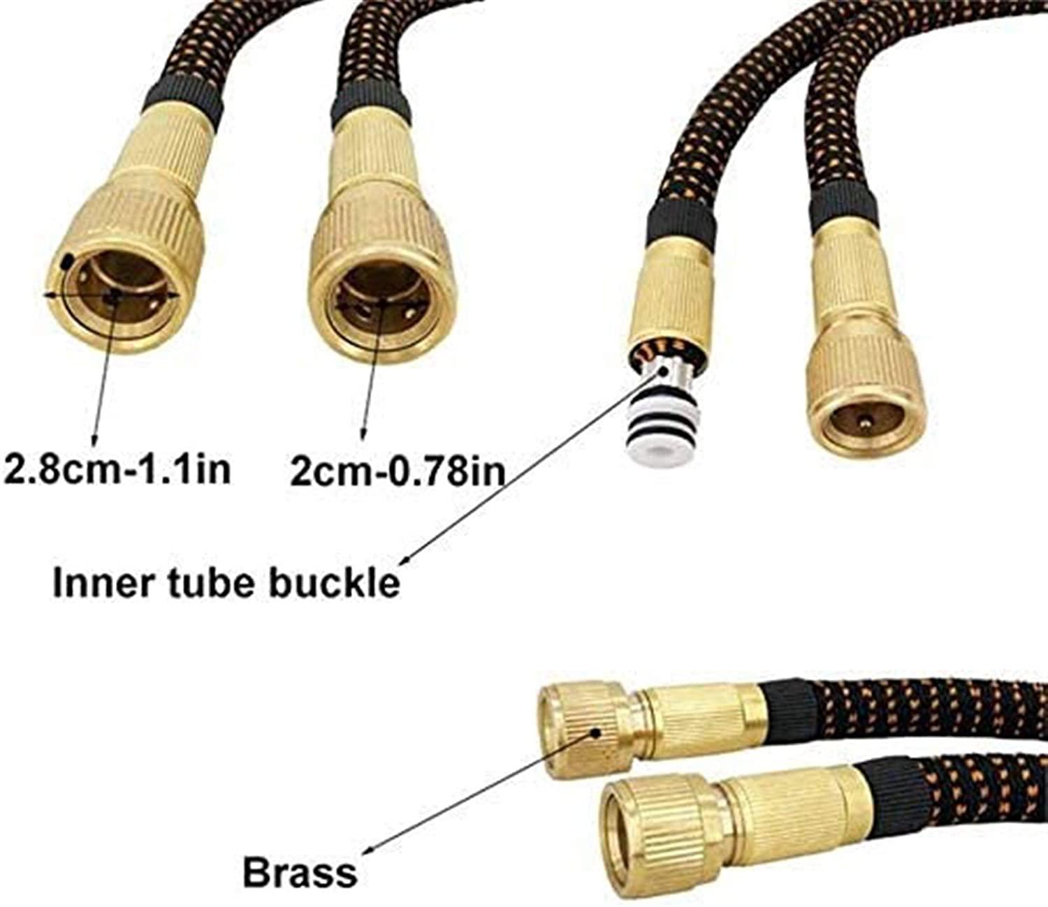 HMBB Garden Hose Nozzles, Upgraded Portable Expandable Water Hose Telescopic Garden Hose Rubber Hose Multi-Function Nozzle High Pressure Water Gun Car Wash Gardening Watering