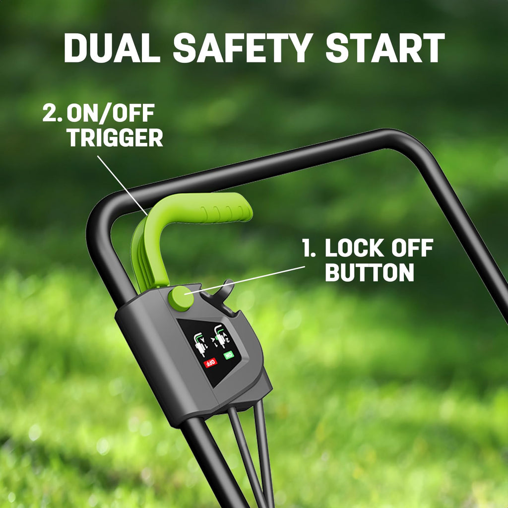 Corded Lawn Mower, 13-Inch Electric Lawn Mower with 1300W Motor, 5-Position Height Adjustment, 8-Gallon Grass Collection Bag, Lightweight Push Mower for Small Lawns