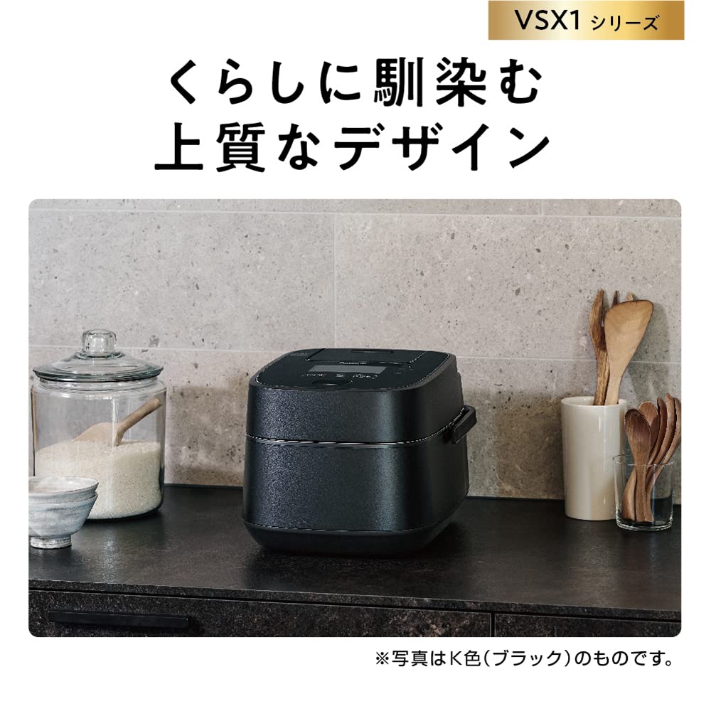 SR-VSX181-K Steam & Variable Pressure IH Rice Cooker 10 Go Cook IoT Compatible Black 100V
