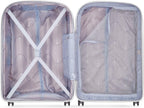 Clavel Hardside Expandable Luggage with Spinner Wheels, White, Checked-Medium 25 Inch