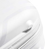 Clavel Hardside Expandable Luggage with Spinner Wheels, White, Checked-Medium 25 Inch