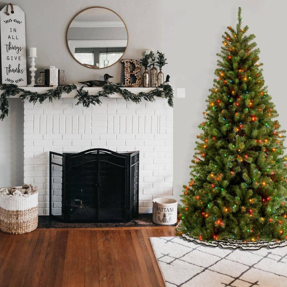 6.5 ft. North Valley Spruce Artificial Christmas Tree with Multicolor Lights