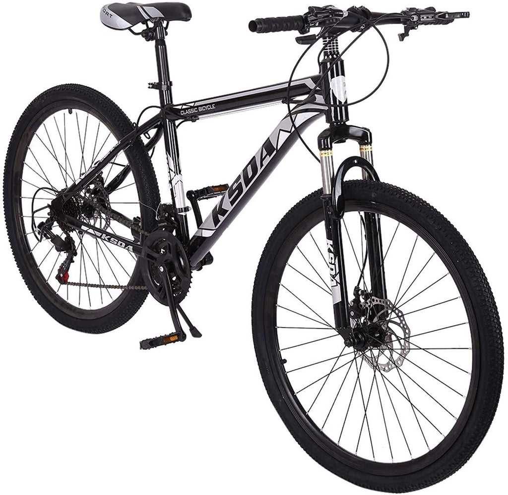 Adult Mountain Bike,26 Inch 21 Speed MTB Bikes,Aluminum Frame,Linear Pull Brakes,Full Suspension Non-Slip Bicycle for Man Woman