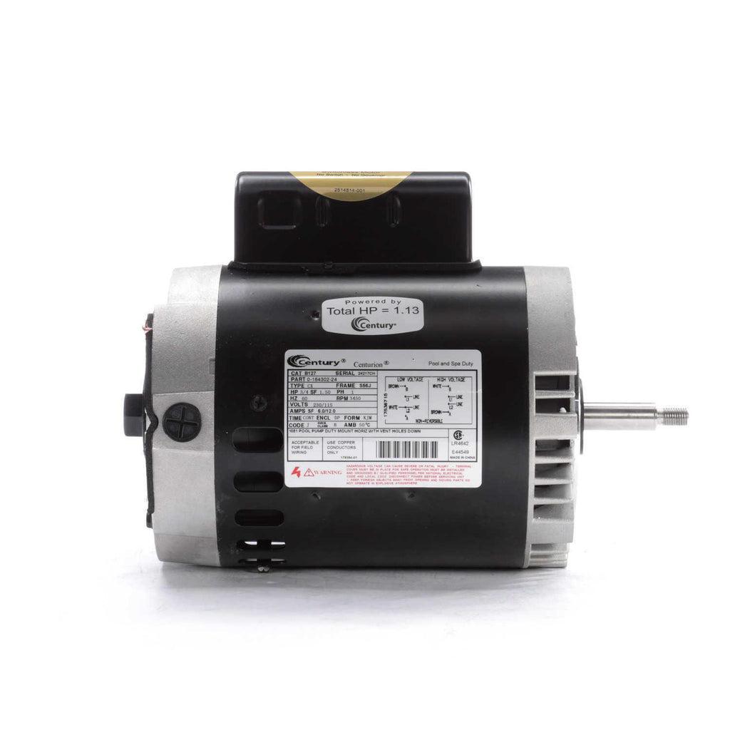 3/4 hp 3450 rpm 56j frame 115/230v swimming pool pump motor century # b127