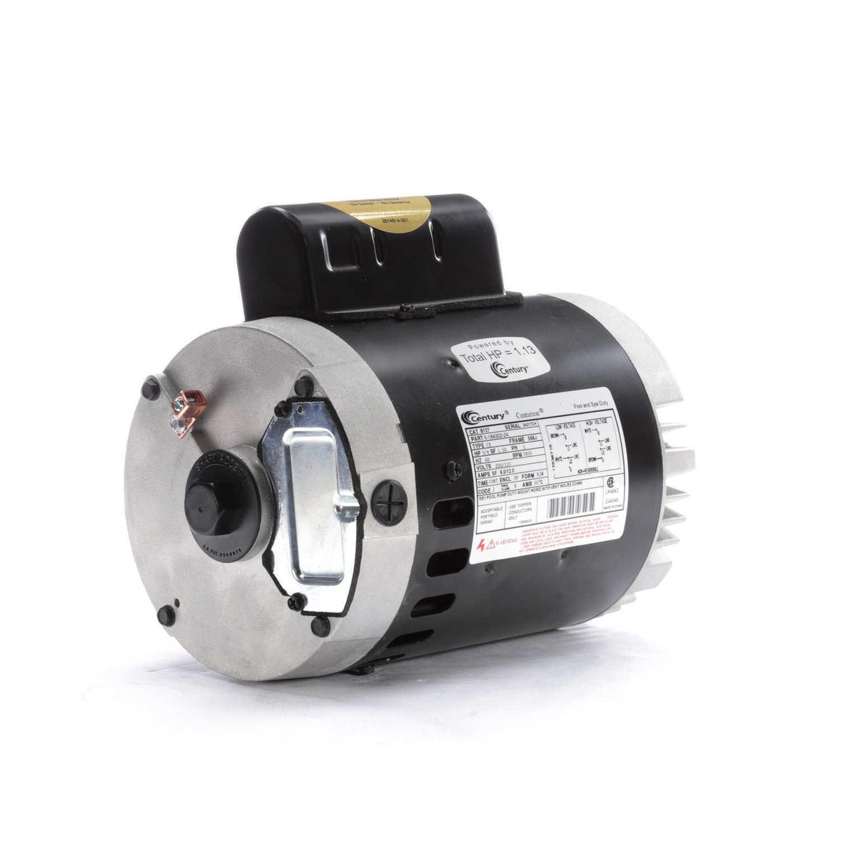 3/4 hp 3450 rpm 56j frame 115/230v swimming pool pump motor century # b127
