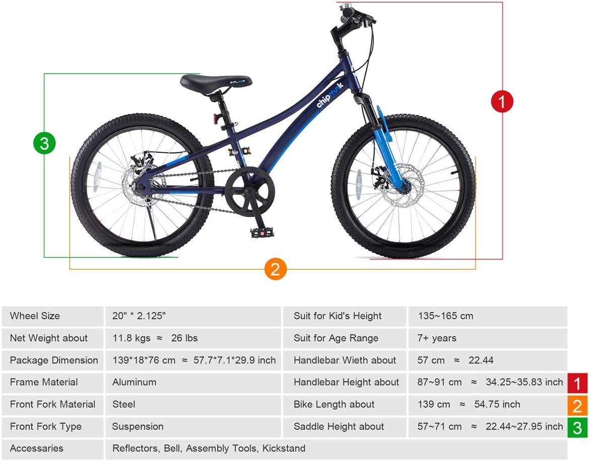 Royalbaby Kids Bike Aluminum Lightweight Frame Suspension Childrens Bicycle 16/20 Inch Wheels for Boys Girls