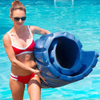 Kelsyus Floating Island Lounger Water Mat with Durable, Peel Resistant, Easy Roll Foam Sized for 2 Adults for Pool and Lake