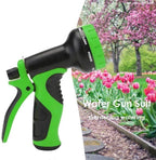 Garden Glue Hose, Expandable Natural Latex Garden Watering Hose Triple Elongation 25-100FT Telescopic Flexible Hose Car Wash Hose with 10 Mode Water Gun (Color : Black)
